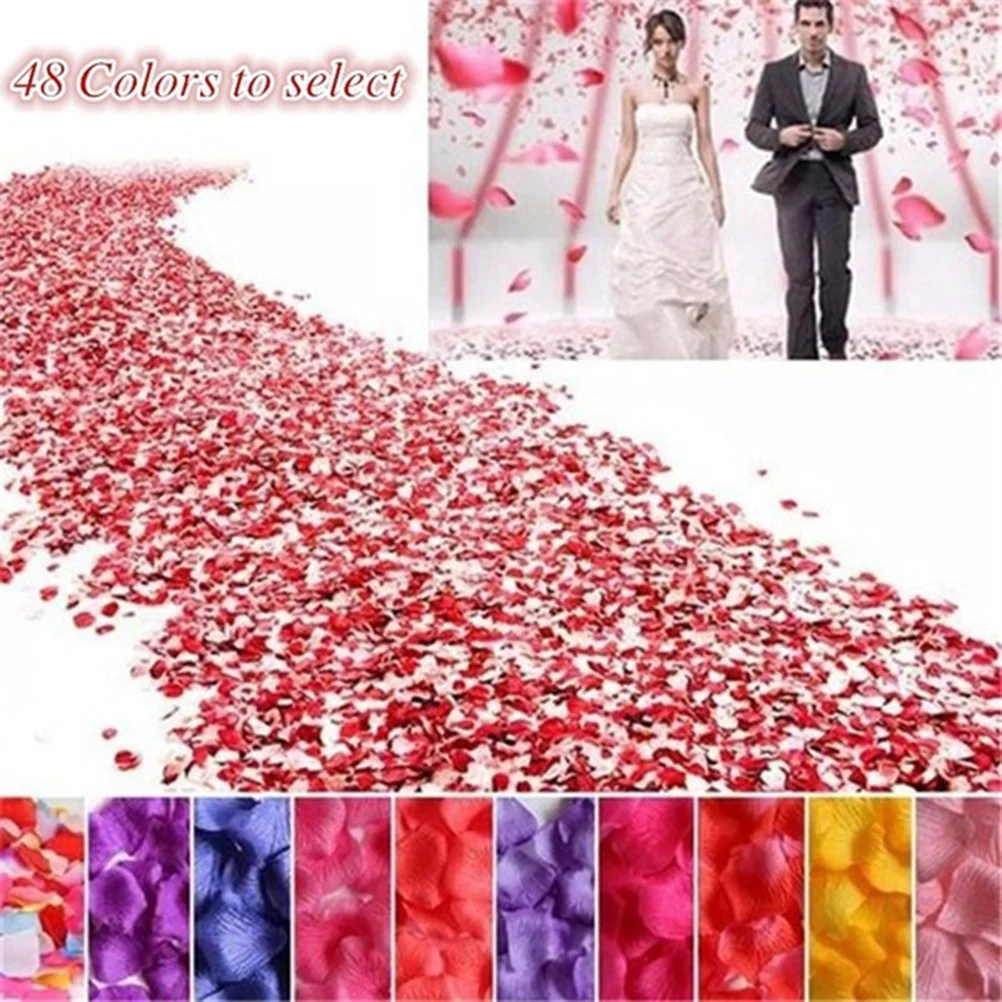 

500Pcs High-Grade Artificial Petals for Special Occasions Wedding Party Decor Yellow White Rose Petals Wedding Party Decoration