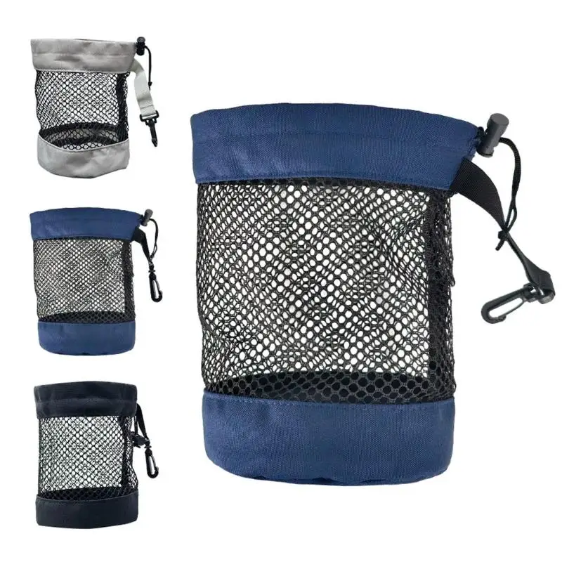 652F المحمولة كرة جولف حقيبة التخزين سعة كبيرة جولف كيس التخزين النايلون شبكة حقيبة للجولف والبيسبول وكرات التنس #4