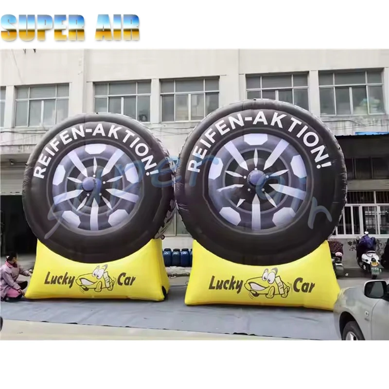 

Customized advertising giant inflatable tire model with logo for commercial advertising