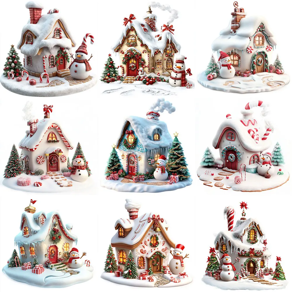 20pcs Christmas Snowhouse Stickers Pack Varied for Kids Crafts Scrapbooking Travel Luggage Laptop Car Aesthetic Decoration Decal