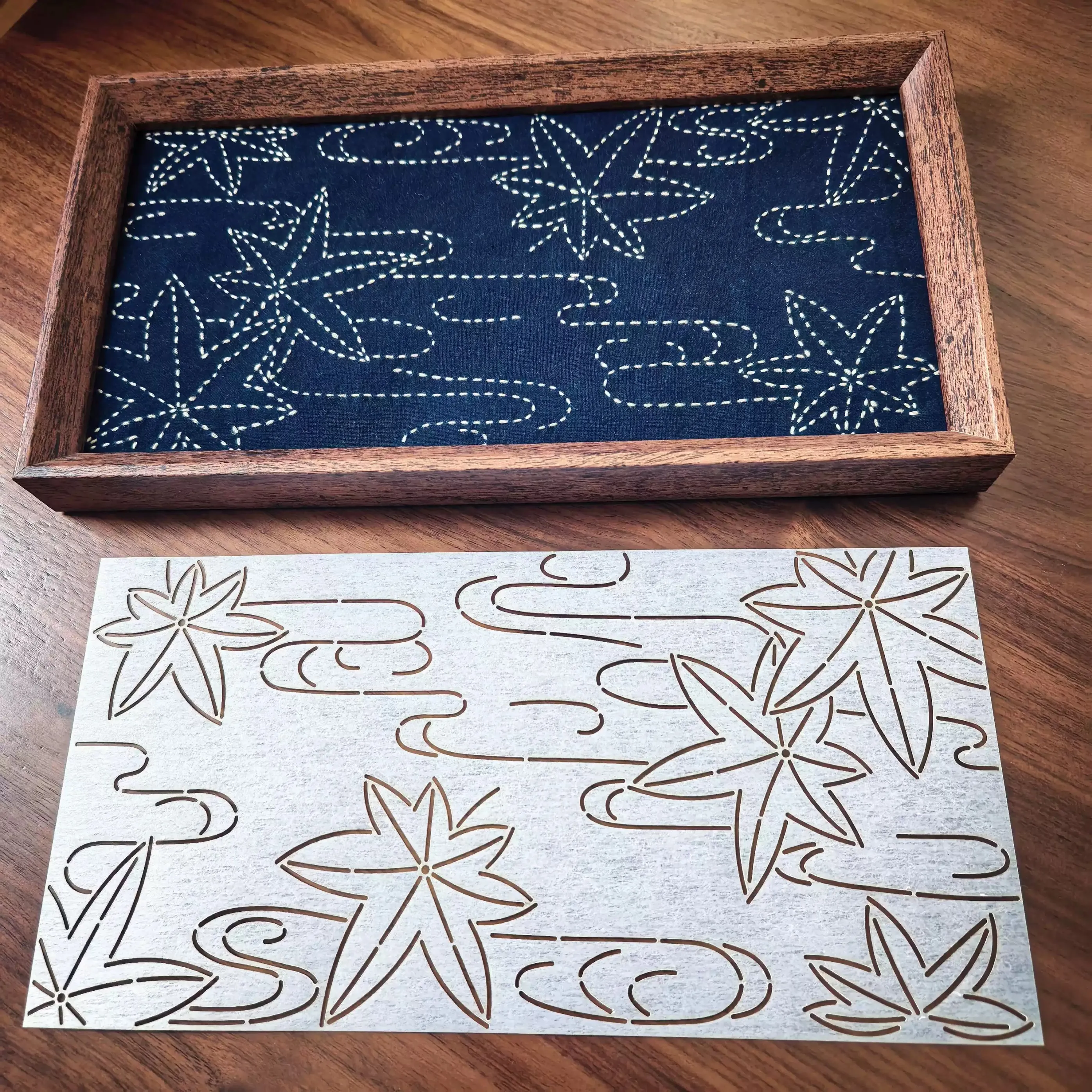 Reusable PET formwork for Embroidery fabric drawing tool Falling Leave Autumn Soft Embroidery Stencil Sashiko Quilting Templates