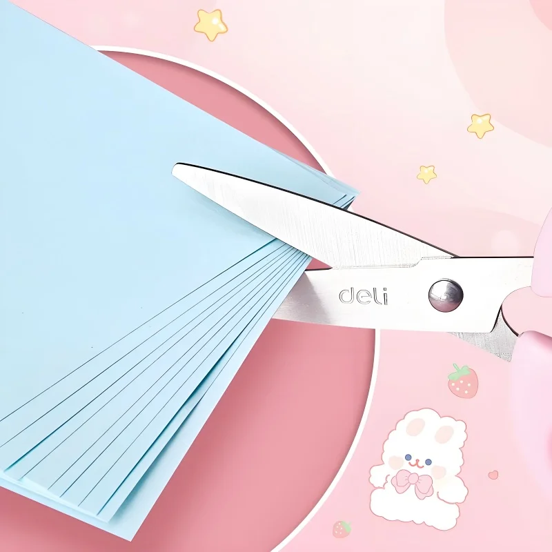 ديلي مصاصة على شكل مقص السلامة الاطفال مقص للحرف اليدوية مع طرف حاد متعة الأطفال أداة قطع الورق DIY بها بنفسك اللوازم المدرسية #5