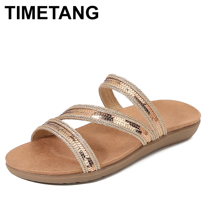 

Flat Roman Style Slippers for Women Travel Shoes Summer New Model Outdoor Wear with Skirts Fashionable Flats Polyurethane