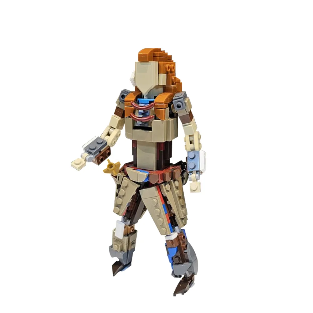 Gobricks MOC Game Horizonss Zeros Dawn Model Building Blocks Aloy Brickheads Brick Action figure Toy DIY Assembled Toy Kids Gift