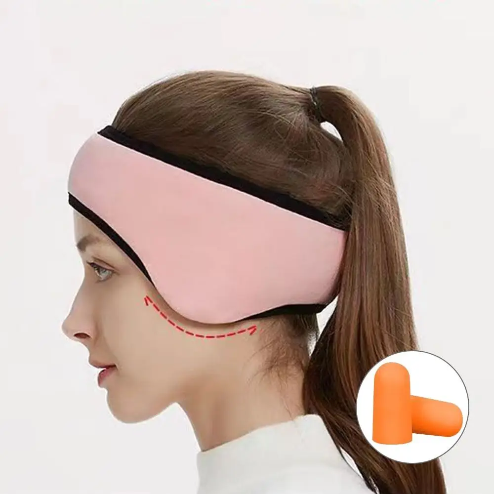 Adjustable Noise Cancellation Polyester Ear Muffs Sleep Mask Sleeping Relaxing Blackout Mask