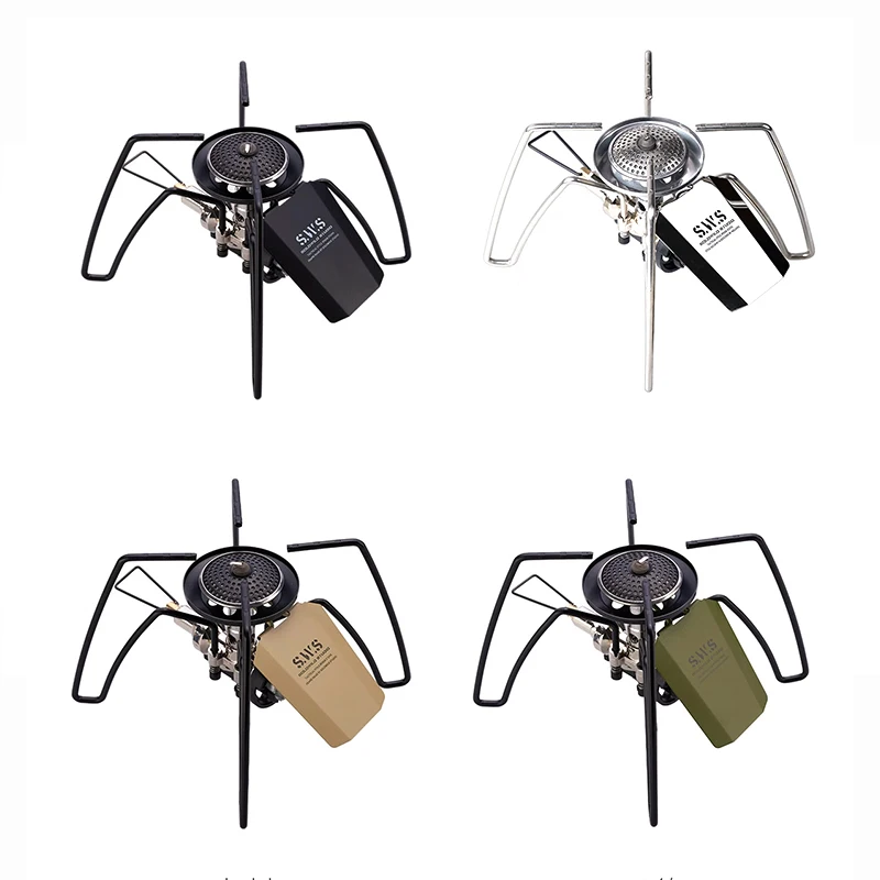 

Портативная газовая плита SWS Spider Stove для кемпинга, ветрозащитная, складная, высокомощная, с картриджным газовым баллоном, легкая
