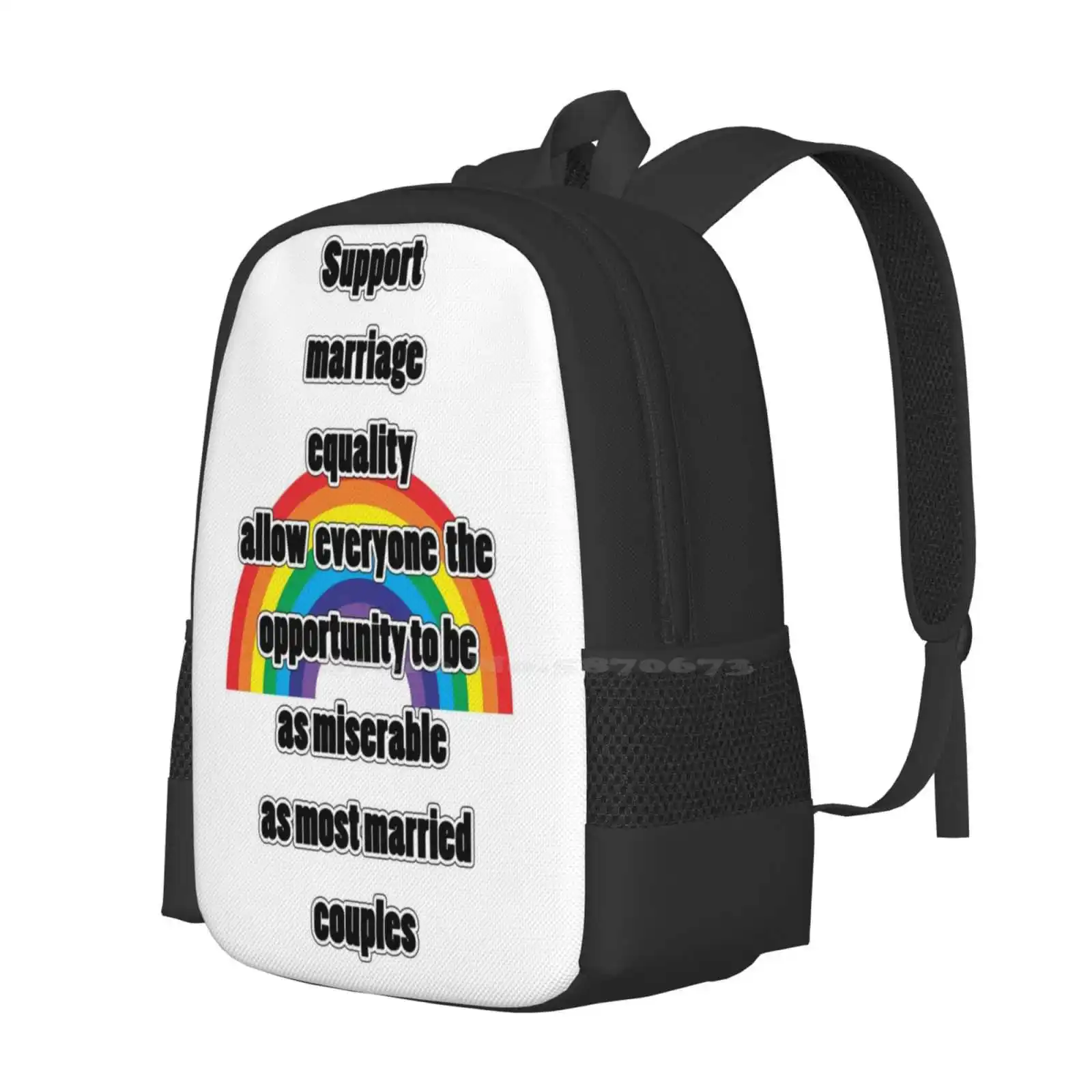 Marriage Equality Large Capacity School Backpack Laptop Bags Marriage Equality Parody Same Sex Marriage In Australia Ssm