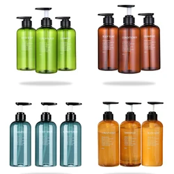 300/500ml 3pcs Bathroom Soap Dispensers Refillable Lotion Shampoo Shower Gel Bottle Kitchen Liquid Soap Dispenser Pump Bottlel