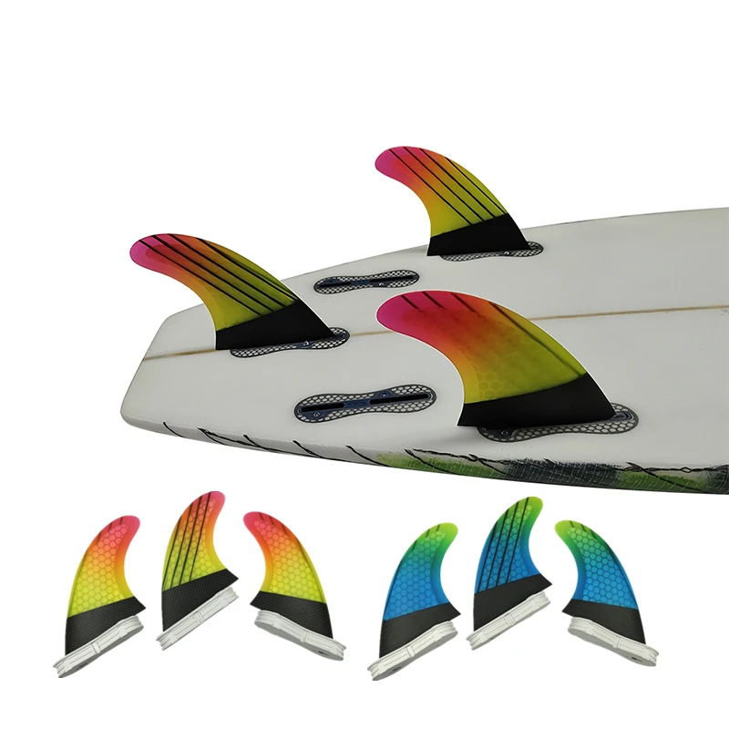 M Surfboard Fins Tri Fins Thruster Double Tabs 2 Surfing Stabilizers Surf Fins Multicolor UPSURF FCS 2 Fins Performance Core