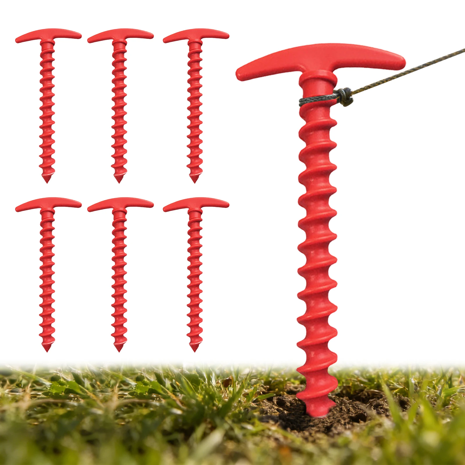 10Pcs Nylon Ground Nails Portable Anchor Stakes Pegs Highly-versatile Hiking Tents Stakes Pins for Camping and Mountain Climbing