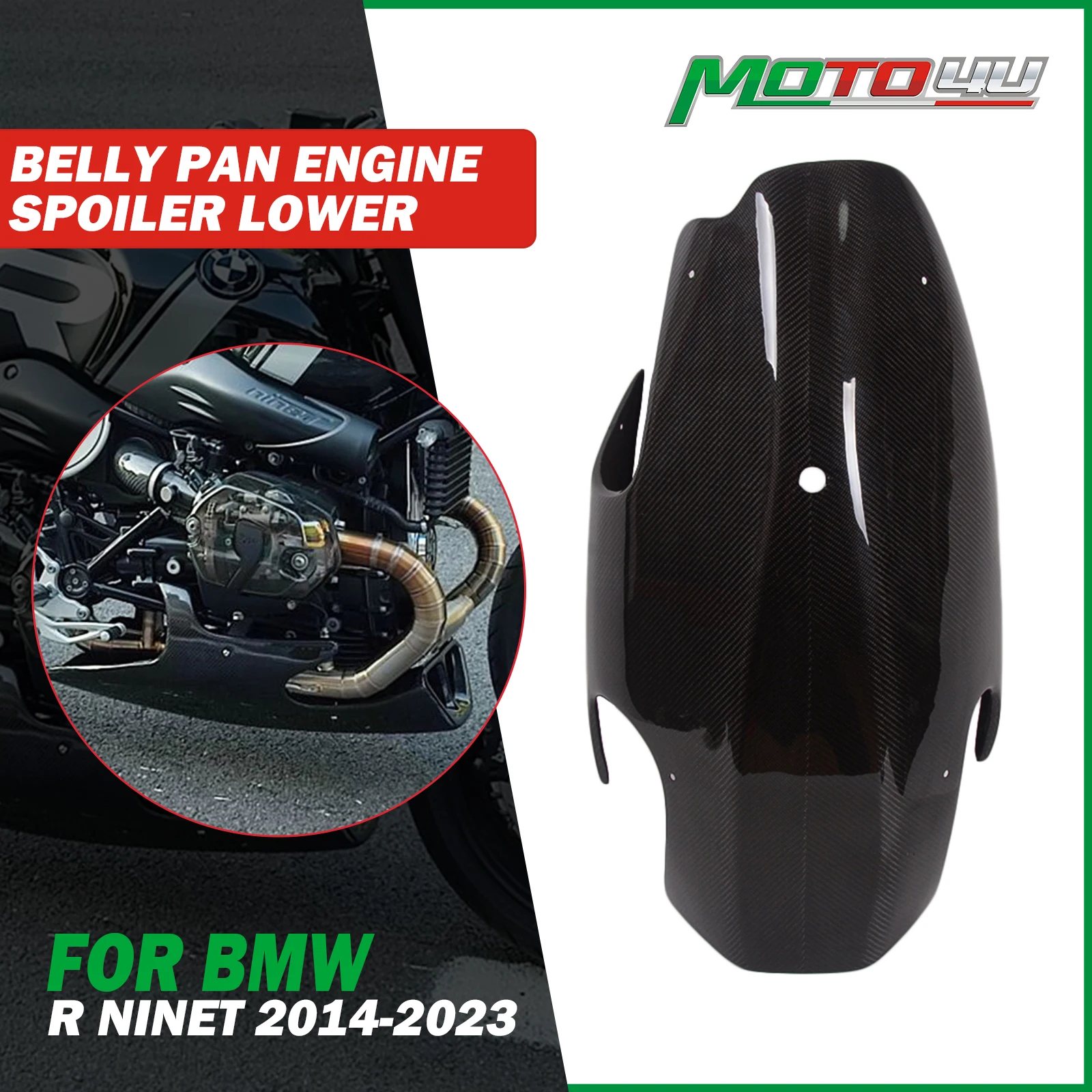 

For BMW R nine T RNINET R9T 2014-2021 Scrambler Racer Pure Carbon Motorcycle Belly Pan Engine Spoiler Engine Fairing Guard Cover