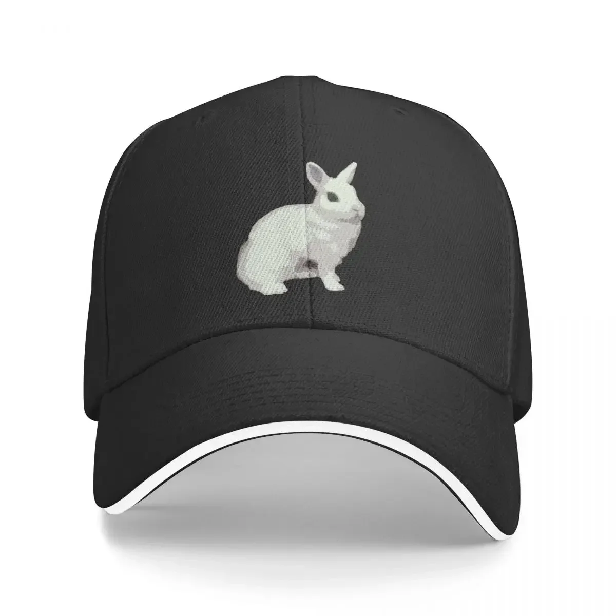 

Cute White Hotot Bunny Mom Baseball Cap Sports Cap Luxury Hat Beach Outing Beach Bag For Women Men's