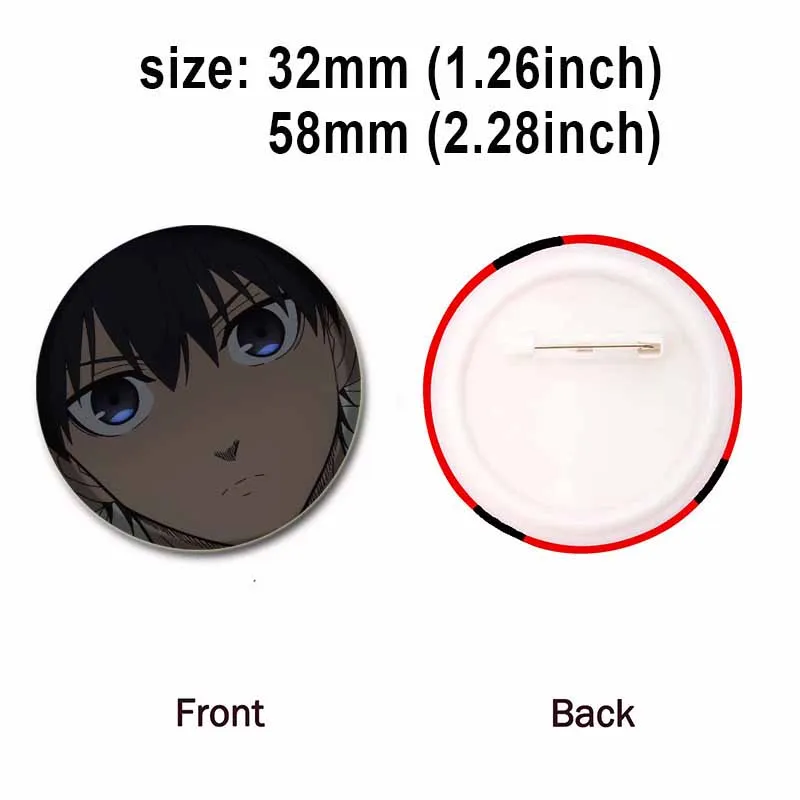 شارة القفل الأزرق أنيمي ، شارات الكرتون تأثيري ، اكسسوارات المجوهرات على ظهره ، شخصية أنيمي ، Isagi ، Bachira ، Nagi ، Karasu #3