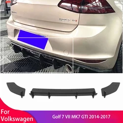 For Volkswagen Golf 7 VII MK7 GTI 2014-2017 Rear Bumper Diffuser Spoiler Splitter Car Rear Lip Diffuse Blade Rear Spoiler