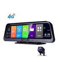 10 Inch IPS Car DVR Camera GPS 4G Android 8.1 ADAS FHD 1080P Dash Cam Dual Lens Car Video Recorder Night Vision 24H Remote view