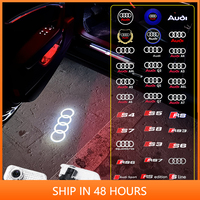 2Pcs HD Led Car Door Welcome Light Laser Projector Courtesy Lamp for Audi S Line A1 A3 A4 A5 A6 A7 A8 Q3 Q5 Q7 Q8 RS Quattro