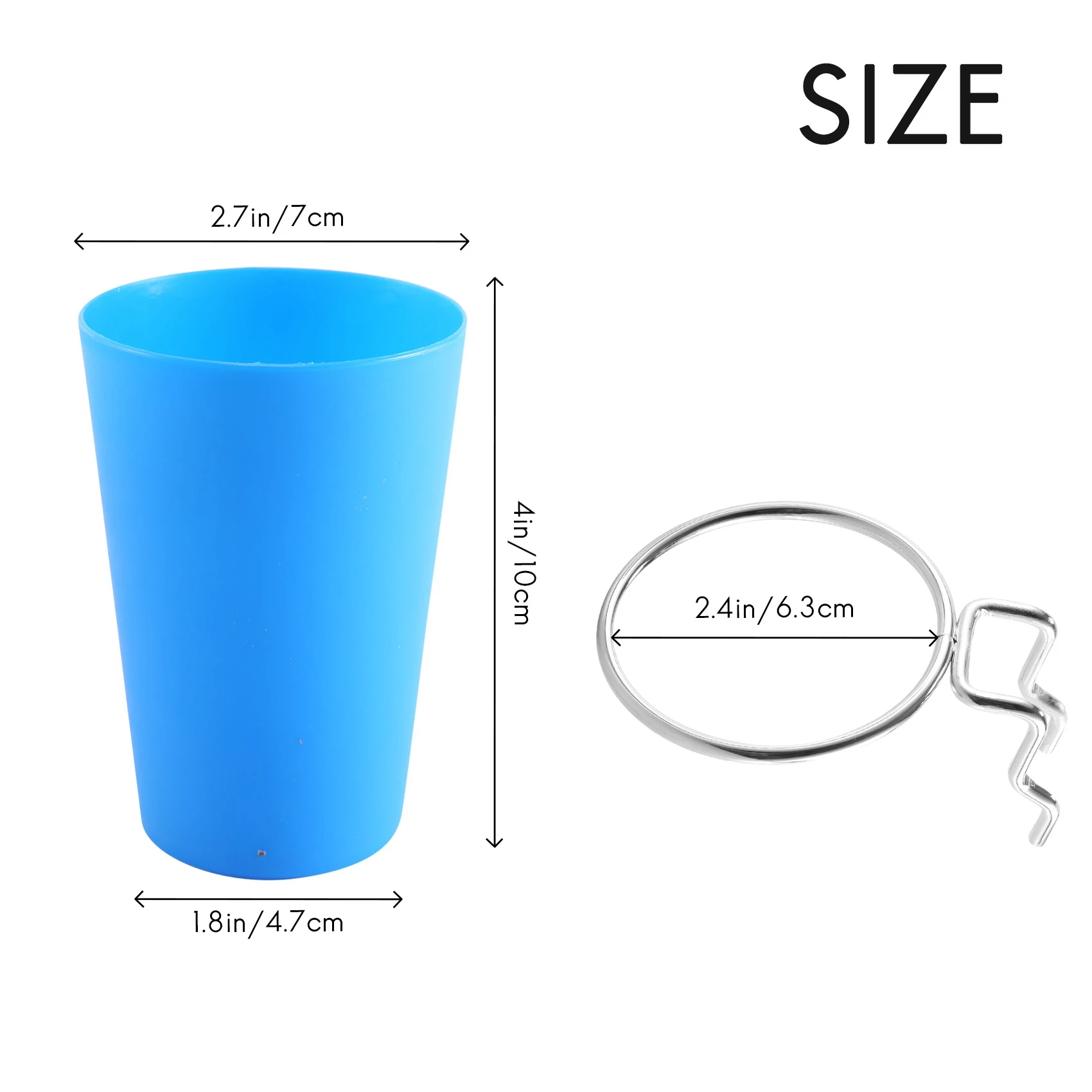 7ชุดถัง pegboard กับแหวนแหวนสไตล์ pegboard ตะขอ pegboard ถ้วย pegboard อุปกรณ์ตัวยึดถ้วย pegboard (7สี)