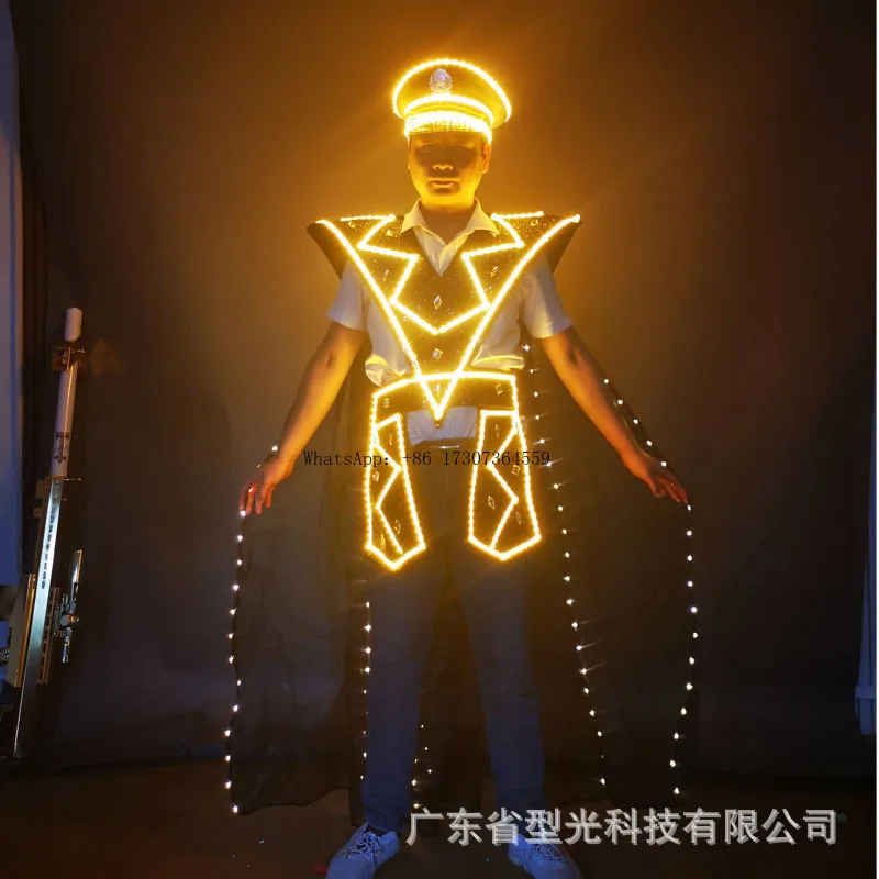 

Светодиодное светящееся шоу на одежду, антикварная накидка с бриллиантами, вспышка, бар, КТВ, винная симфония