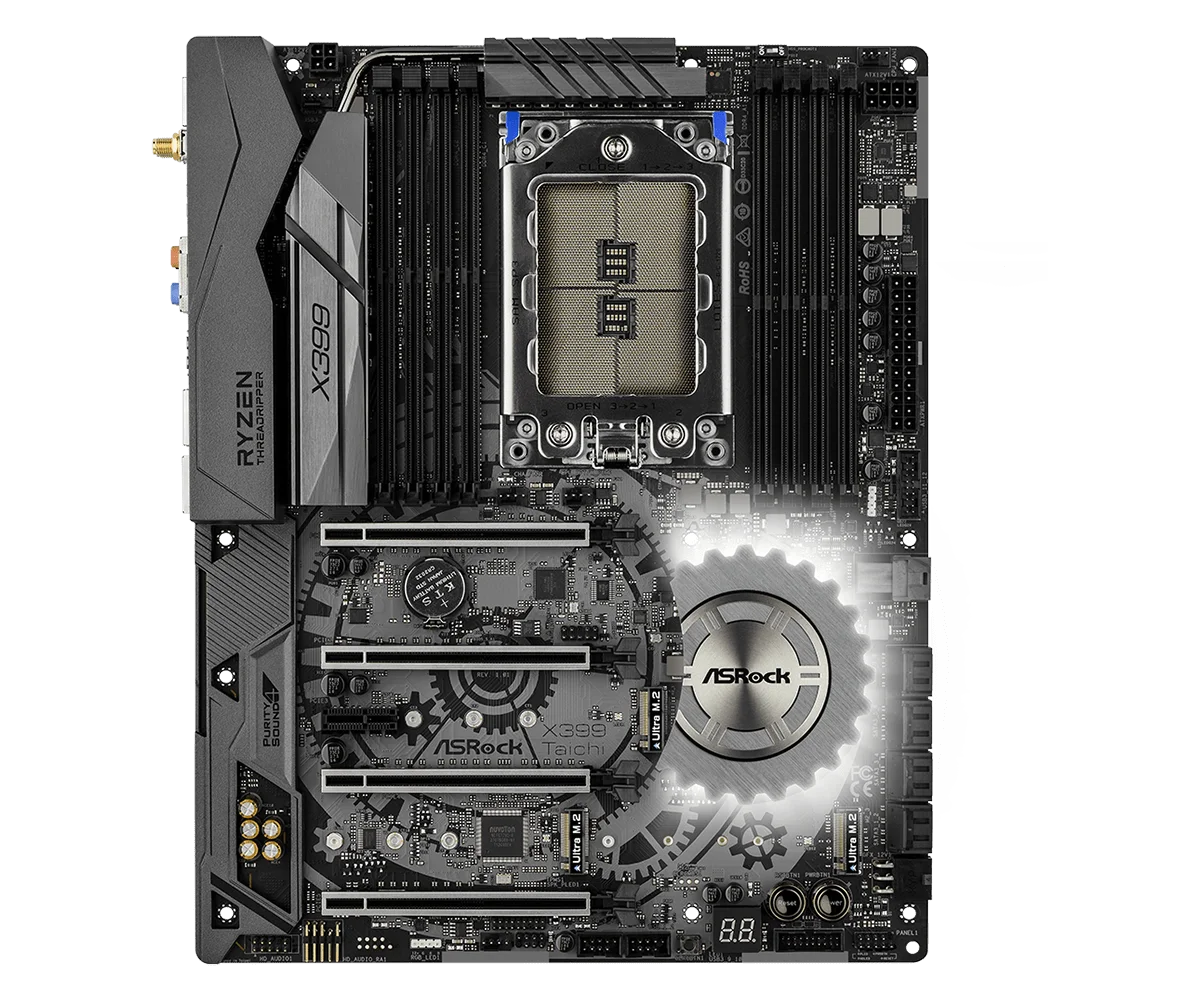 Imagem -02 - Placa-mãe Taichi Amd Tr4 X399 Threadripper Ddr4 3400 Mais oc 128gb Suporte tr 1920x 1900x 2950x 1950x Atx Asrock-x399