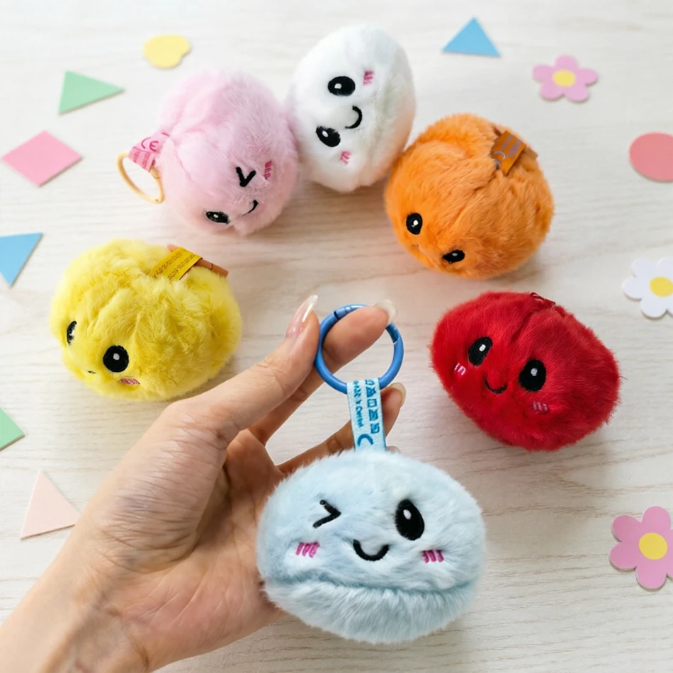 

Simulation Dumpling Plush Cute Steamed Bun Pendant Doll 6 Color Bun Shaped Keychain Colourful Bag Pendant Simple Birthday Gift