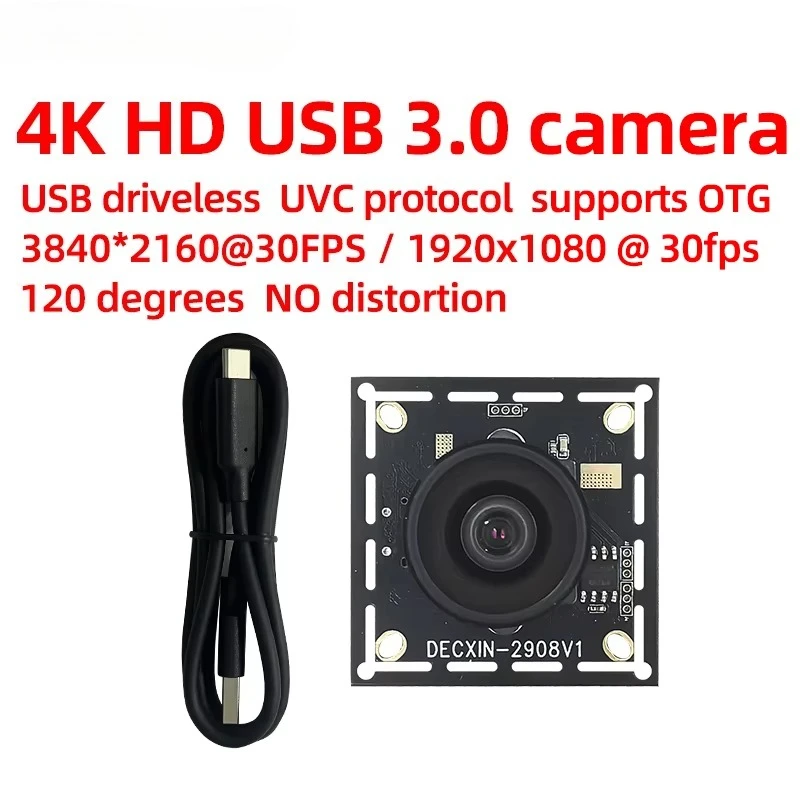 8MP 4k High Definition USB3.0 Camera 4k High Definition Module IMX415 Industrial Camera Live Video Conferencing Without Driver