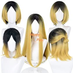 4 stili Kenma Kozume parrucca Cosplay oro nero tintura Kozume Kenma femmine parrucca resistente al calore capelli sintetici carnevale di Halloween