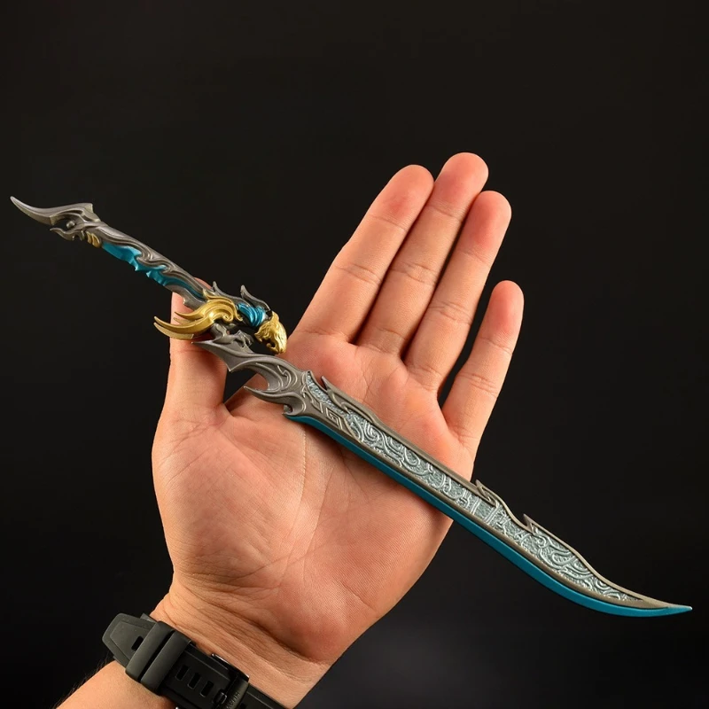 30cm/11.81in Naraka: Bladepoint Game Peripherals Exiled Star God's Knife Weapon Models Samurai Sword Metal Crafts Boy Toys Gifts