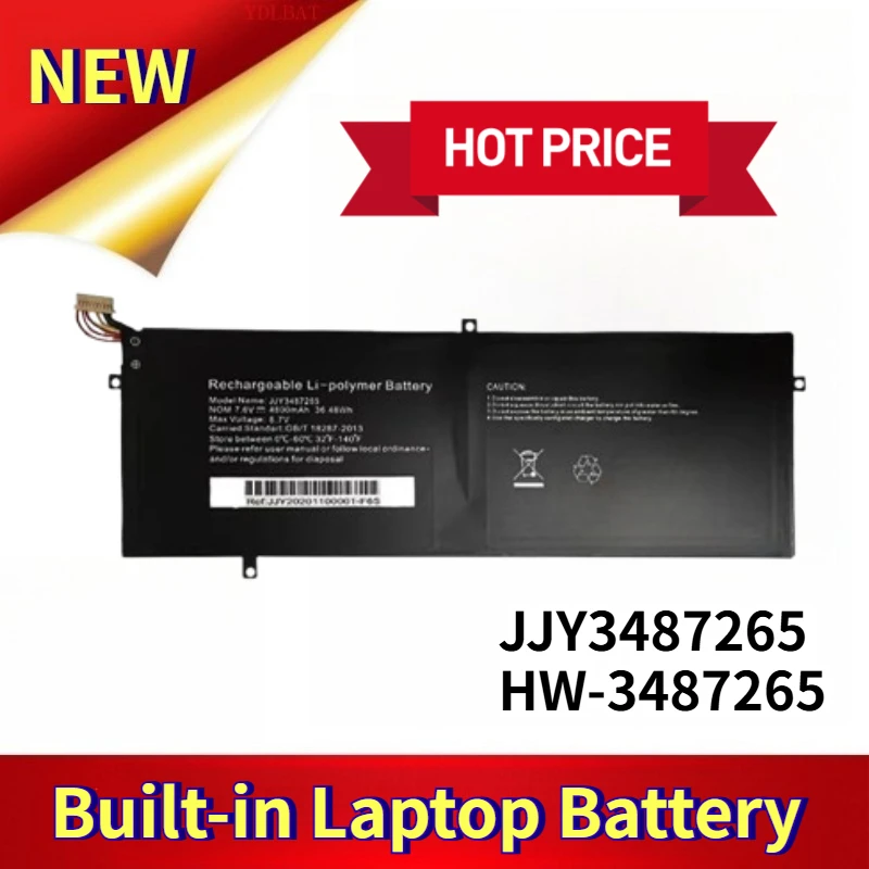 

Абсолютно новая встроенная батарея для ноутбука 4800 мАч 7.6В JJY3487265 HW-3487265