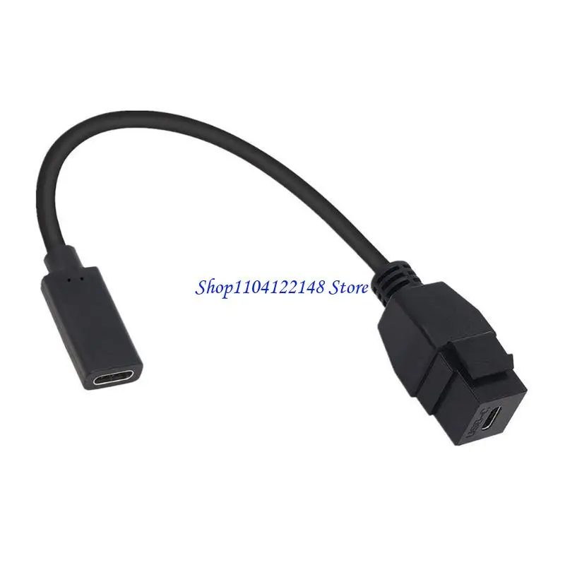 P9FA USB 3.1 Type C Keystone Jacks Adapter Insert Cable 10Gbps for Wall Plate Outlet