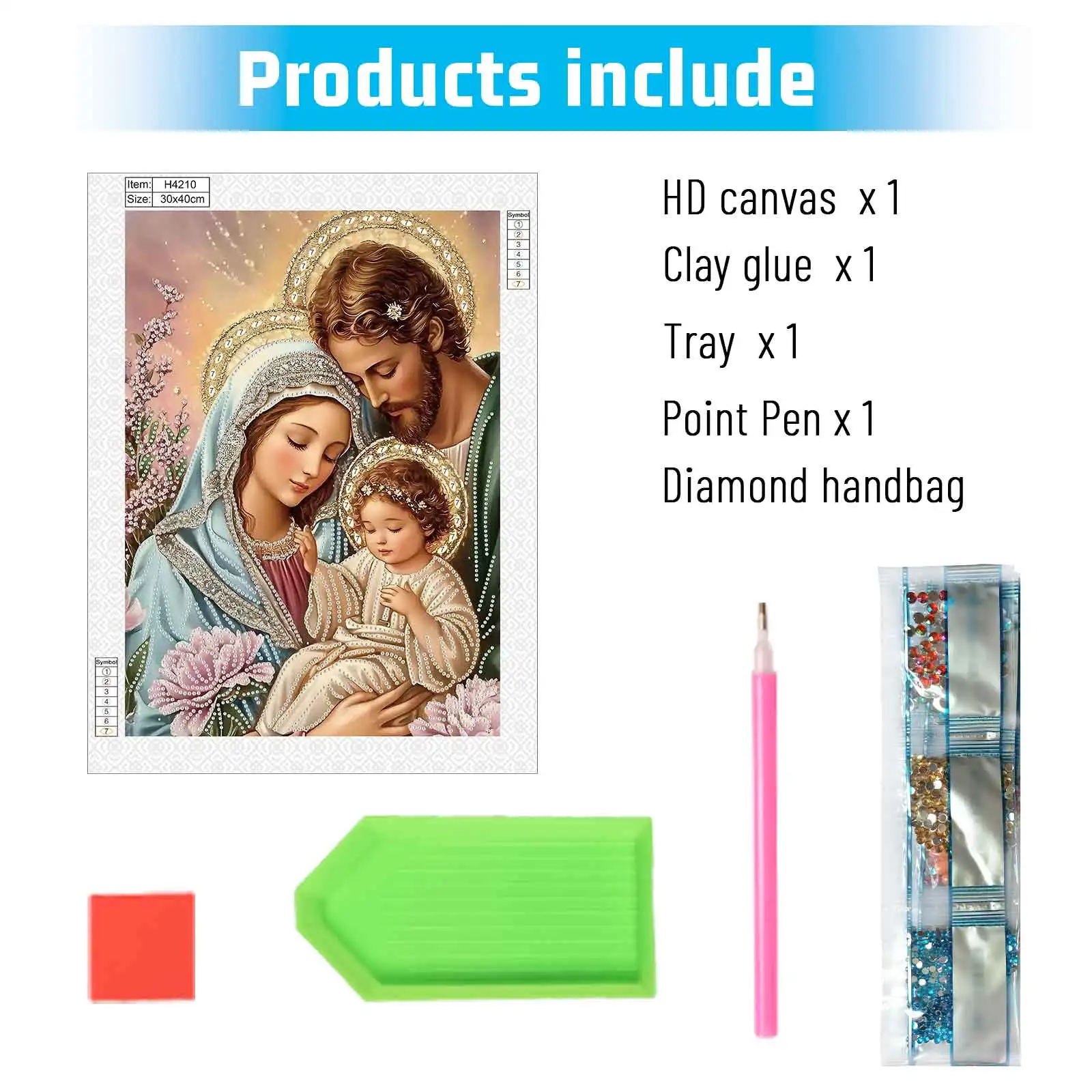 Special Shape Diamond Art Painting Kits for Beginner Adults,Religious themes Crystal Rhinestone Diamond for Home Wall Decor Gift view 6