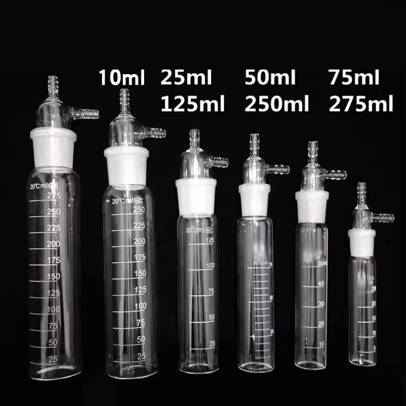 

Large Impact Absorption Bottle 10 25 50 75 125ml 250 275ml 500ml Impact Gas Sampling Bottle High Borosilicate