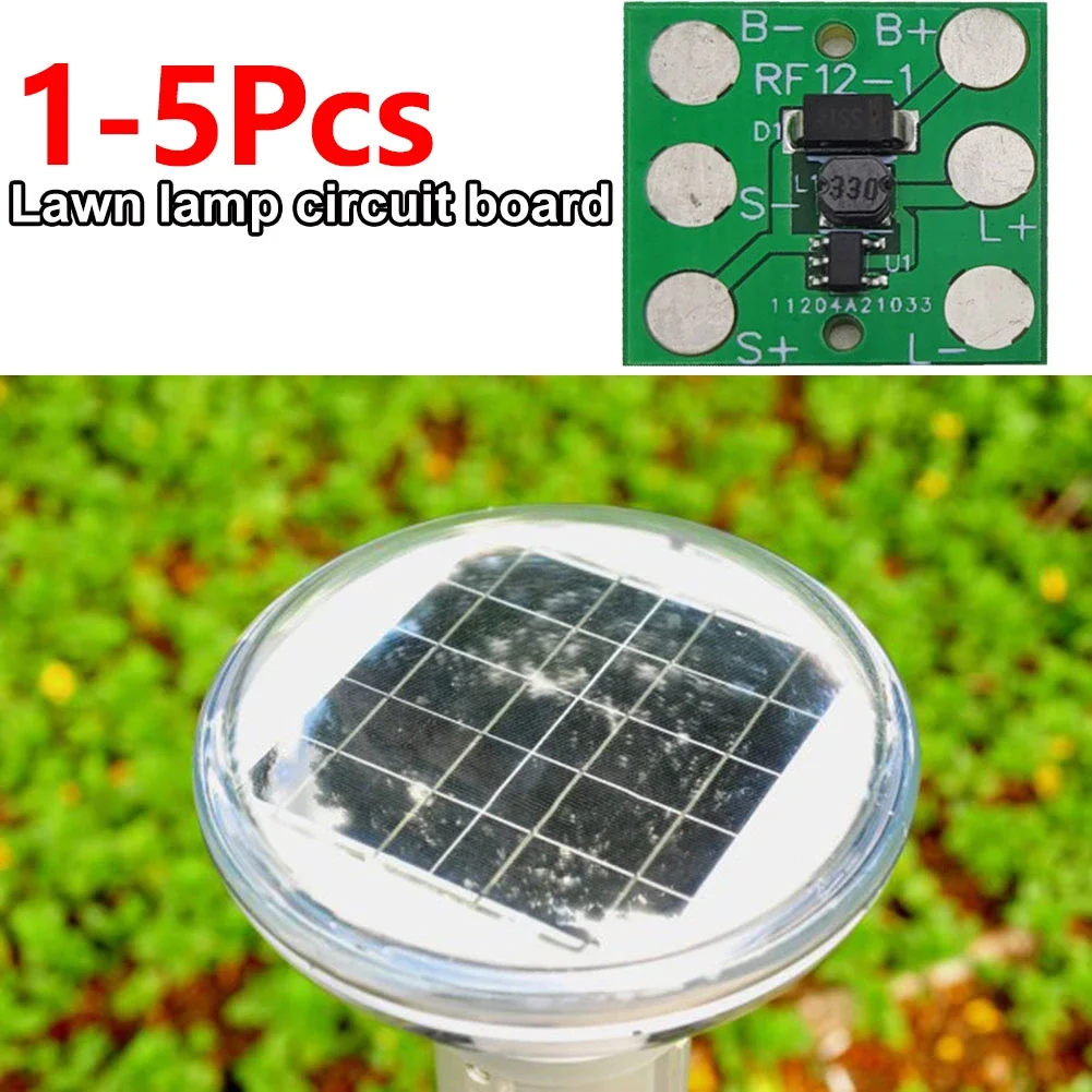 1-5Pcs Circuit Board 1.2V Solar Lawn Light Lantern Controller Board Ni-MH Battery Lamp Circuit Module for Solar Landscape Light