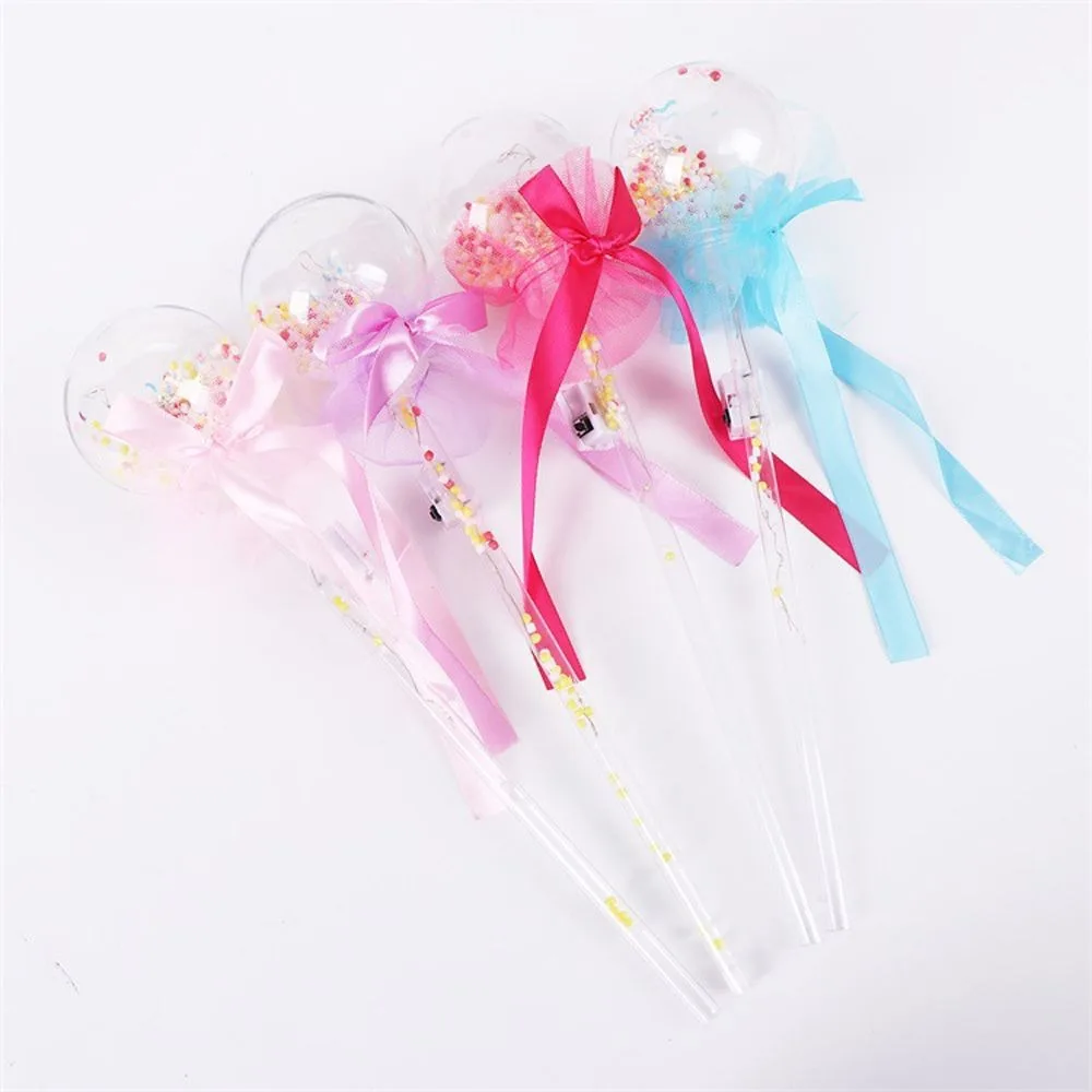 Kids Toy Star Love Heart Party Cosplay Props Cheering Stick Rave Toy Glow Stick LED Magic Fairy Stick Light-up Magic Ball Wand