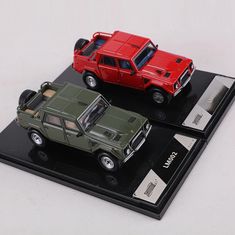 SHADOW PRO 1:64 LM002 Pickup Red/Green Alloy Model Car view 2