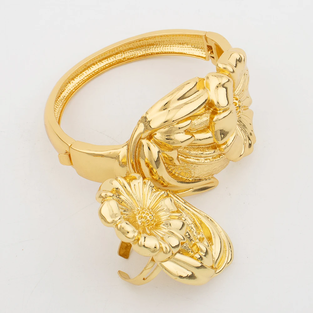 YM Gold Überzogene Schmuck Set Brasilianische Halskette und Ohrringe Party Engagement Schmuck Set Braut Halskette Ohrringe Zubehör Geschenke 3
