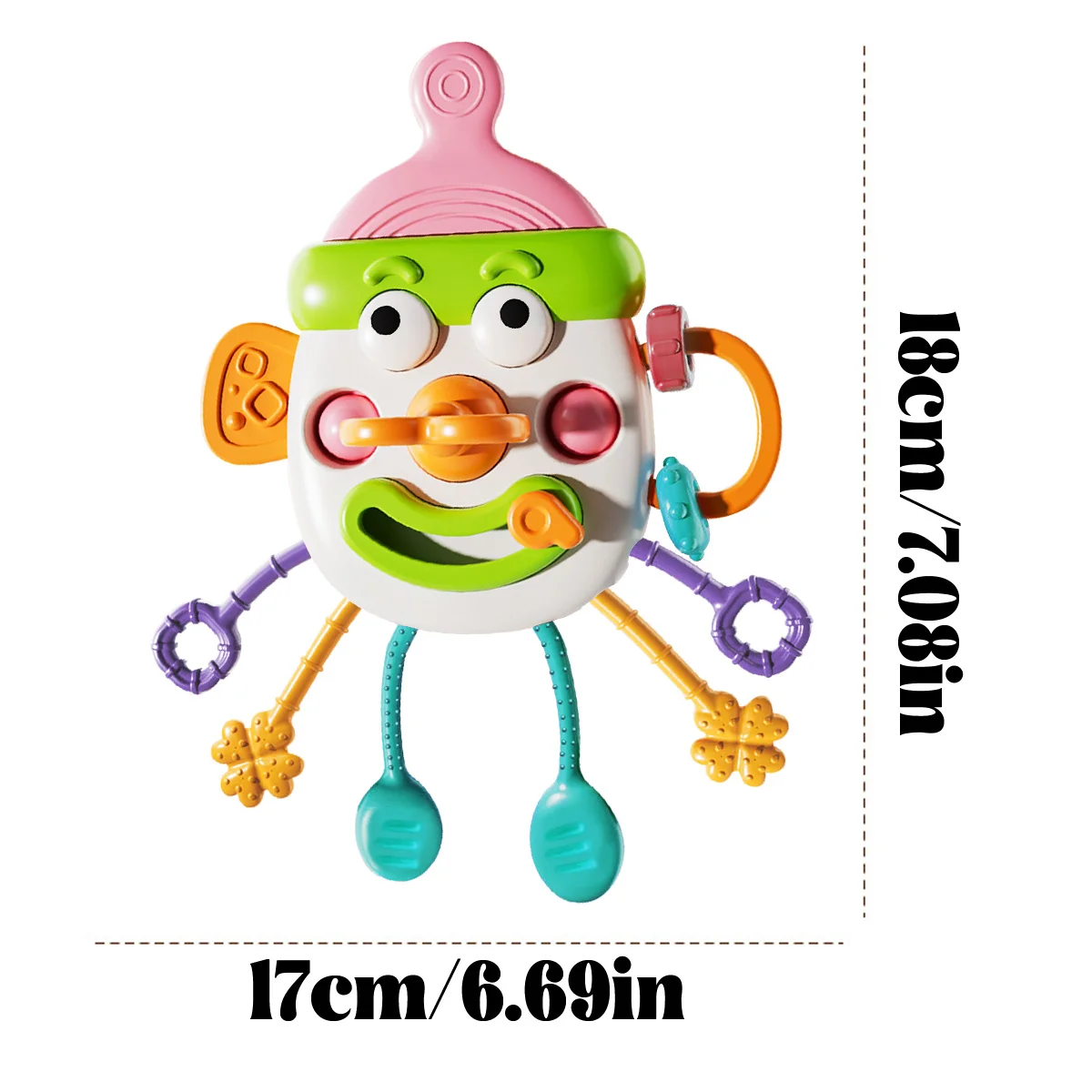 ของเล่นลูกบอลมือถือแบบขวด, ของเล่นเสริมพัฒนาการเด็กหกในหนึ่งเดียว, ของขวัญคริสต์มาสและวันขอบคุณพระเจ้า, สีสุ่ม