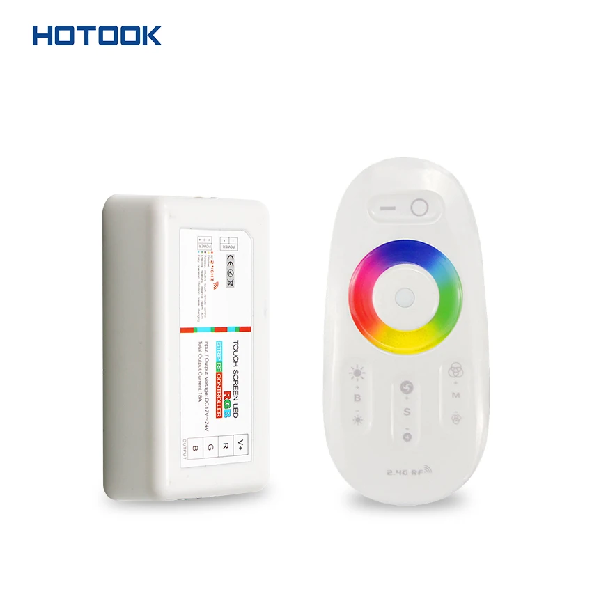 

RGB LED Controller 2.4G 3Channels DC12-24V Touch Screen Remote Control for RGB LED Strip Dimmers
