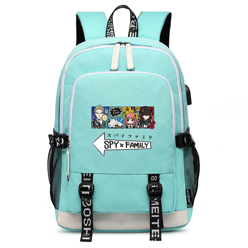 

SPY×FAMILY Kawaii школьные сумки для девочек розовый дорожный рюкзак большая сумка для книг с зарядкой через USB Оксфордский рюкзак для ноутбука женские сумки на плечо