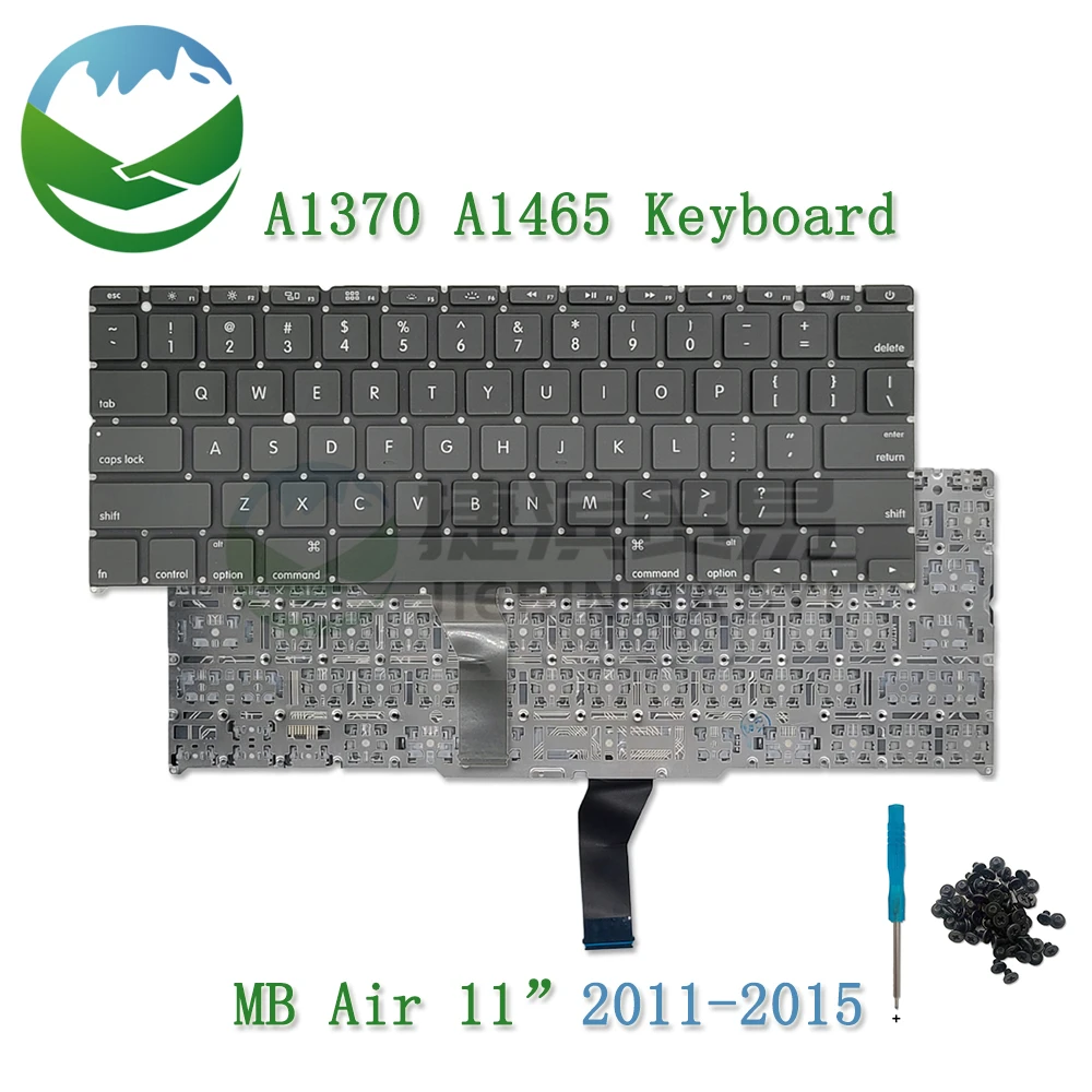 A1370 US UK Replacement Keyboard Spain French German Russian Korean Layout for MacBook Air 11 