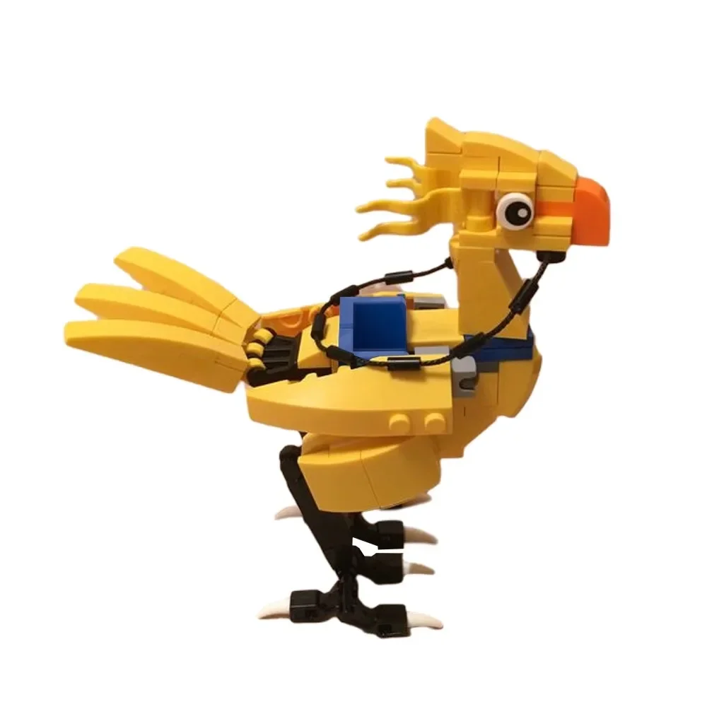 MOC Final Bird Chocobo Building Blocks Set Animal Model Idea Assemble Cloud Strife And Sephiroth Toys For Children Birthday Gift