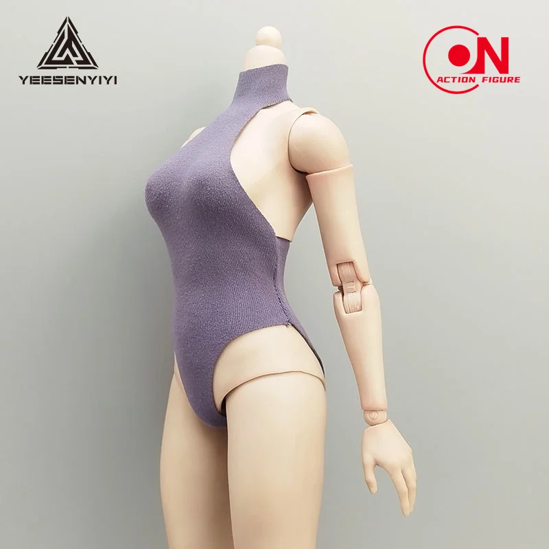 1/6 Scale Sexy High-neck Fitted Backless Short Dress Clothing Model Fit 12'' Female Action Figure Body doll