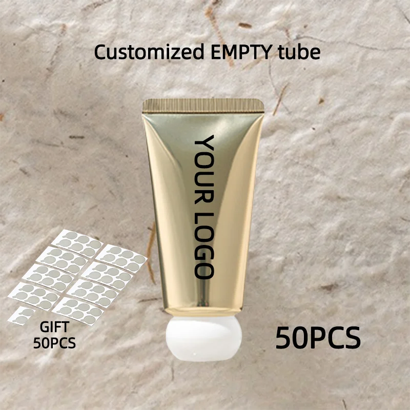 【Logo Custom】50Pcs Customized 30ml Three Color Optional Abacus Cap/octagonal Cap Tube Empty Tube Cosmetic Packaging Material