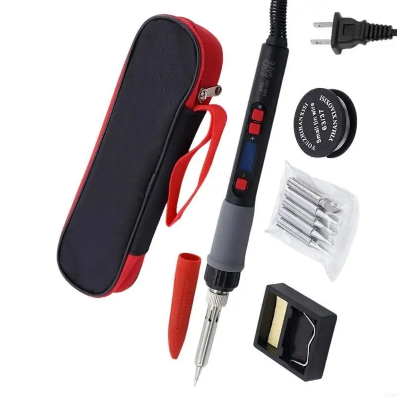 60W Digital Display Soldering Iron Set With LED Screen And Ceramic Heating For Electronics Repair Circuit Board Wor M4YD