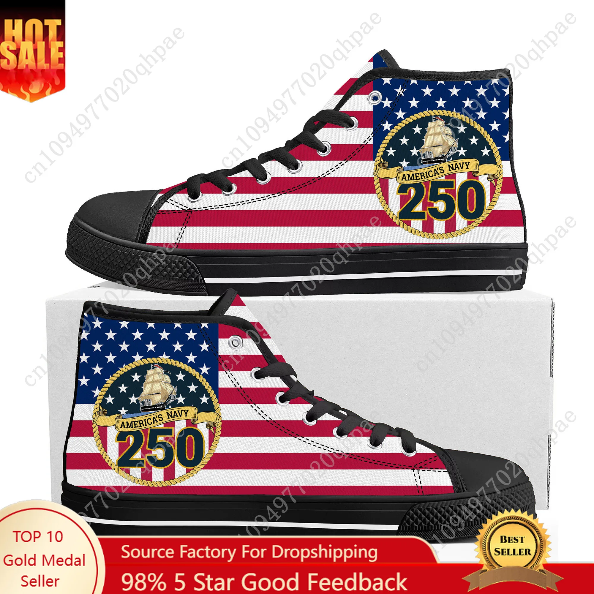 

250th Anniversary United States High Top Sneakers Mens Womens Teenager Canvas Sneaker 3D Print Casual Shoes Personalized Shoe