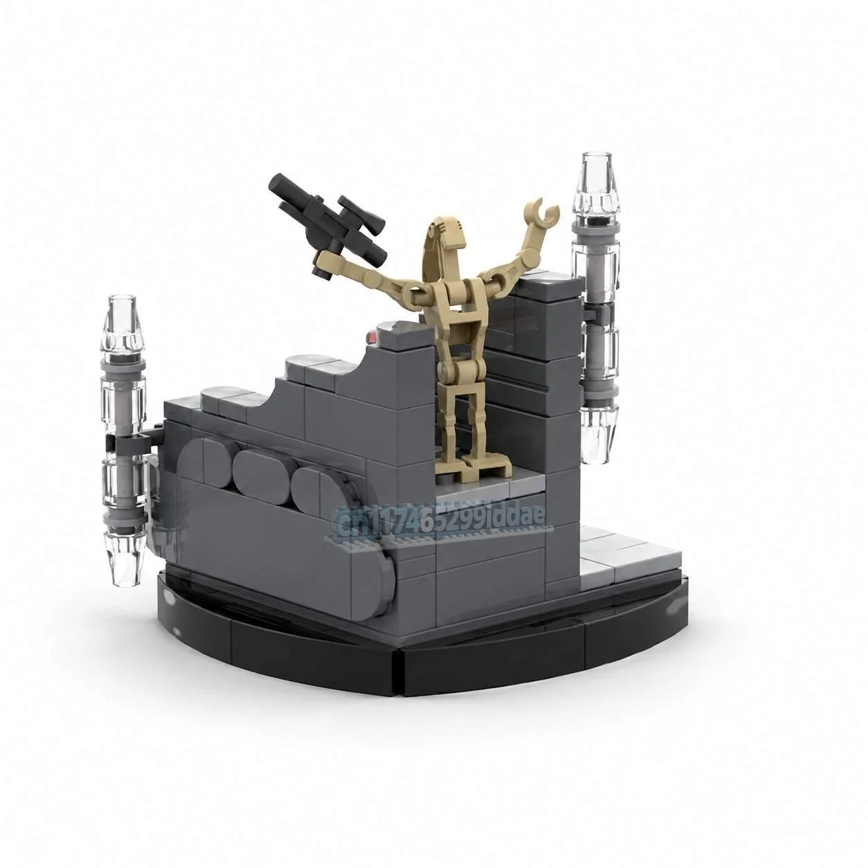 141PCS Empire Sniper Scene Diorama MOC Custom Puzzle Architecture DIY Assembly Model Toy Building Blocks Creative Gift Display