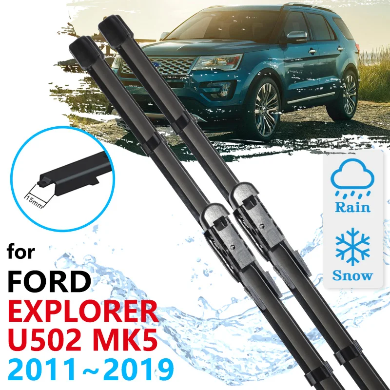 포드 익스플로러 U502 Mk5 2011 2012 2013 2014 2015 2016 2017 2018 2019 자동차 와이퍼 블레이드 앞 유리 액세서리