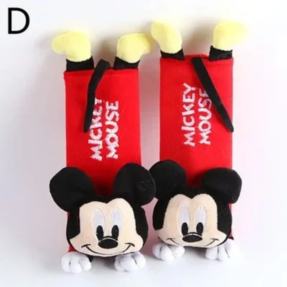 New 1Pair Disney Mickey Mouse Car Seat Belt Pads Cover Pooh Bear Safety Shoulder Strap BackPack Cushion Pillow for Boy Girl Gift