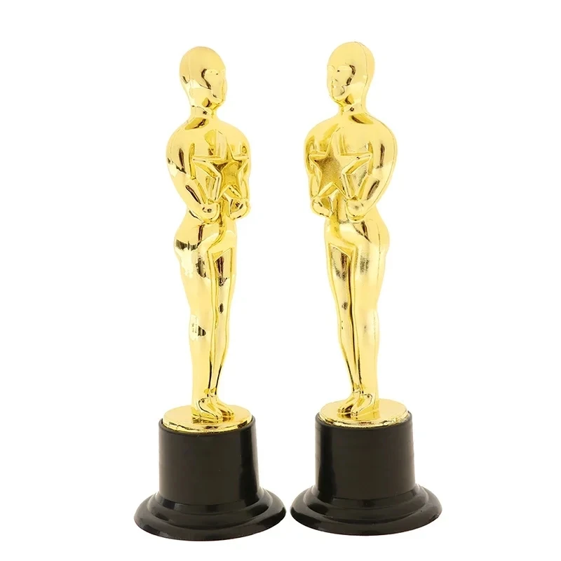 Decoração reutilizável para crianças, modelo de estatueta do Oscar, mini troféus, acessórios de cozimento, suporte esportivo, 12 pcs, 24pcs