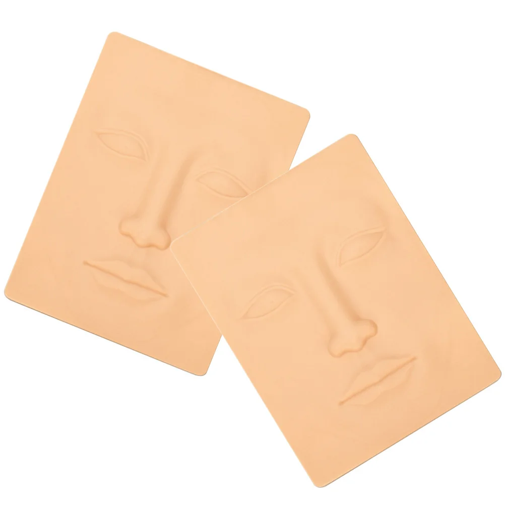 

2 шт., силиконовая форма для татуировки кожи, искусственное лицо, манекен, форма для лица, вышитые тренировочные листы, практика татуировок