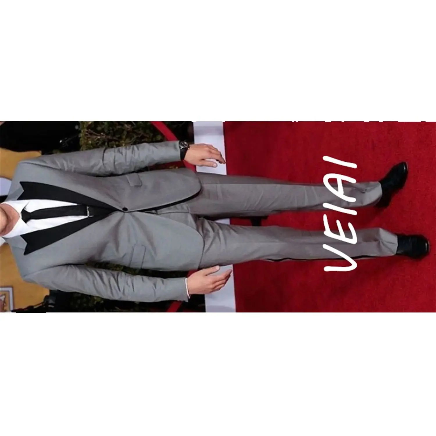 

Индивидуальный заказ, комплект из двух предметов, бежевый мужской костюм, приталенный смокинг для жениха, деловой пиджак на одной пуговице, куртка, брюки Terno Mascul